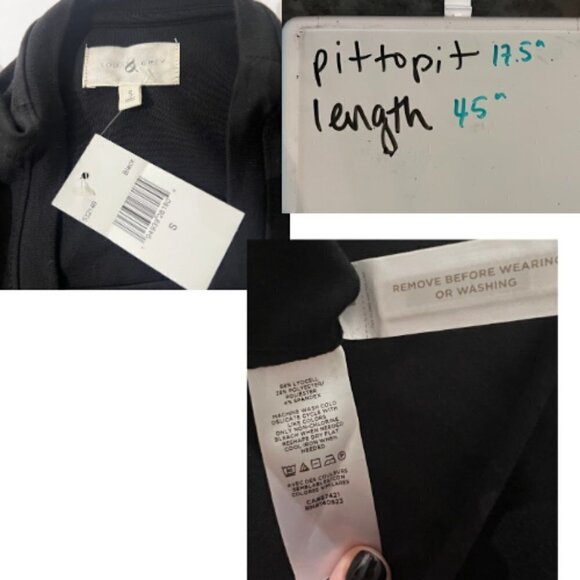 LOU & GREY Black Sleeveless Tier Detail Knit Midi Dress Size S - Picture 5 of 5